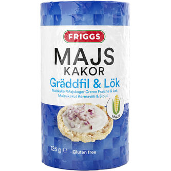 Majskakor Gräddfil&lök - Friggs 125g